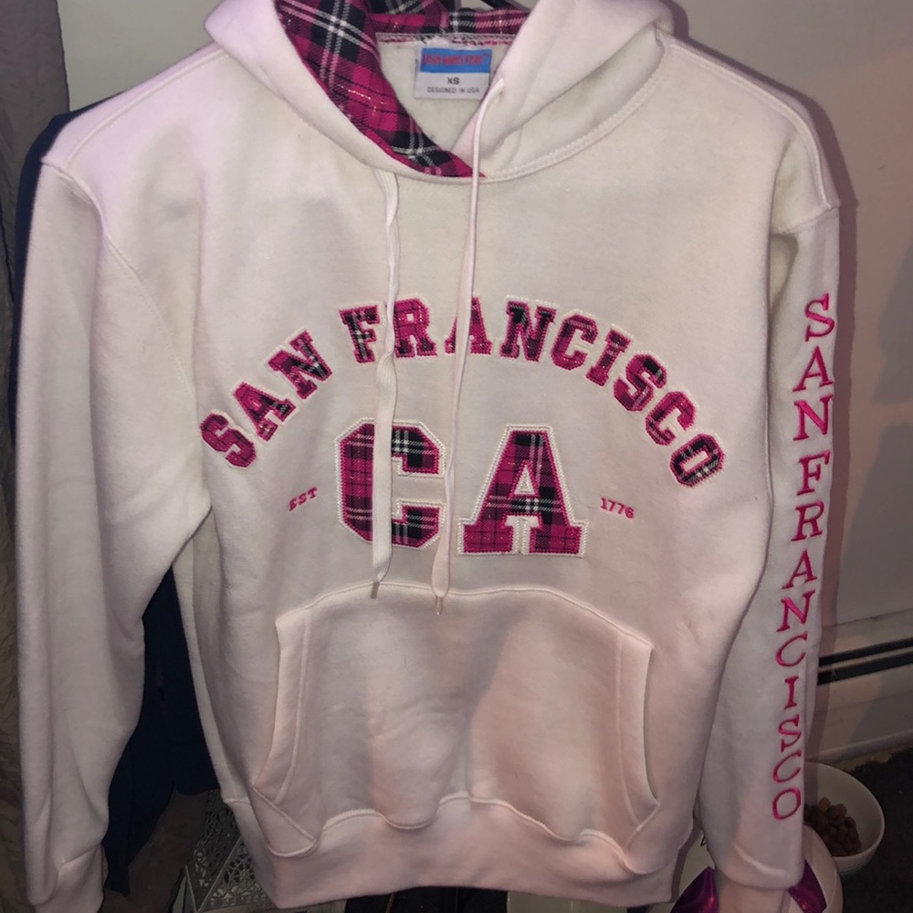 White  San Francisco hoodie